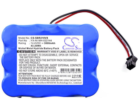 14.4V, Ni-MH, 3000mAh, Vacuum battery fits Carneo, Infinuvo, 017144-tn, Bobi Classic, Bobi Pet Robotic Vacuum Cleane, 43.20Wh Vacuum Cameron Sino Technology Limited