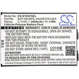 3.7V, Li-Polymer, 3020mAh, SmartPhone battery fits Kyocera, 5aaxbt091gea, Duraforce Xd, E6790, 11.17Wh Mobile, SmartPhone Cameron Sino Technology Limited (Smartphone)