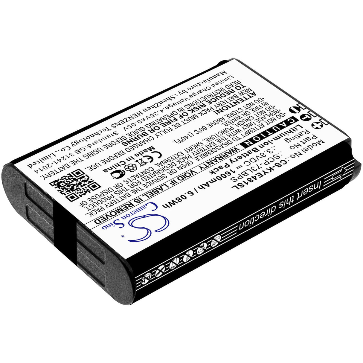3.8V, Li-ion, 1600mAh, SmartPhone battery fits Kyocera, Scp-73lbps, Duraxa Equip, Duraxe Epic, 6.08Wh Mobile, SmartPhone Cameron Sino Technology Limited (Smartphone)