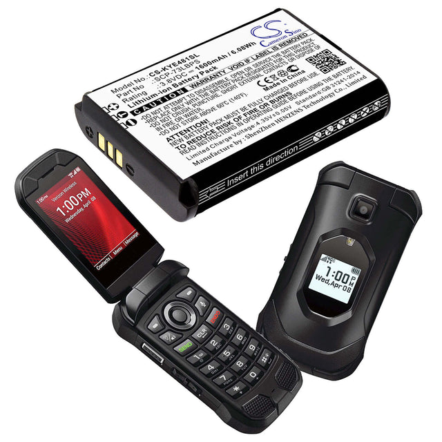 3.8V, Li-ion, 1600mAh, SmartPhone battery fits Kyocera, Scp-73lbps, Duraxa Equip, Duraxe Epic, 6.08Wh Mobile, SmartPhone Cameron Sino Technology Limited (Smartphone)