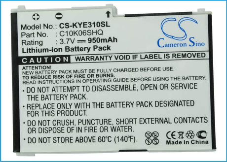 Battery For Kyocera E3100, Rio E3100, Loft S2300 3.7v, 950mah - 3.52wh Batteries for Electronics Cameron Sino Technology Limited (Suspended)   