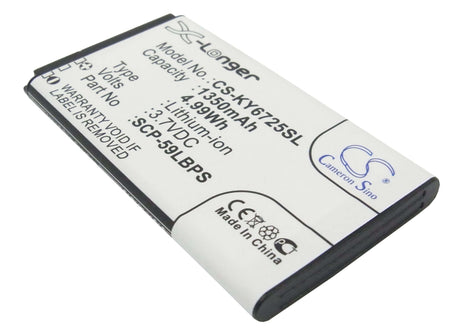 3.7V, Li-ion, 1350mAh, SmartPhone battery fits Kyocera, Scp-59lbps, C6725, C6730, 5Wh Mobile, SmartPhone Cameron Sino Technology Limited (Smartphone)