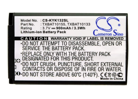 3.7V, Li-ion, 900mAh, SmartPhone battery fits Kyocera, Txbat10133, Deco E1000, Decoe 1000, 3.33Wh Mobile, SmartPhone Cameron Sino Technology Limited (Suspended)