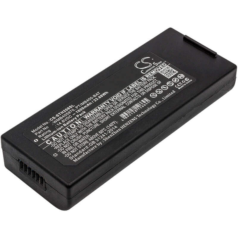 14.8V, Li-ion, 1600mAh, Portable Printer battery fits Lapin, Sato, Pt/mb400-bat, Pt408e, Pt412e, 23.68Wh Portable Printer Cameron Sino Technology Limited
