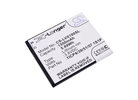 3.8V, Li-ion, 1550mAh, SmartPhone battery fits Lava, 1icp4/39/51/57 1s1p, Iris X1 Atoms, 5.89Wh Mobile, SmartPhone Cameron Sino Technology Limited (Suspended)