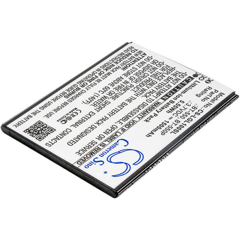 3.7V, Li-ion, 1500mAh, SmartPhone battery fits Leagoo, Bt-550, Lead 1, 5.55Wh Mobile, SmartPhone Cameron Sino Technology Limited (Suspended)