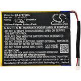 3.7V, Li-Polymer, 3100mAh, Tablet battery fits Leapfrog, Tlp032cc1, 31576, Epic 7, 11.47Wh Tablet Cameron Sino Technology Limited