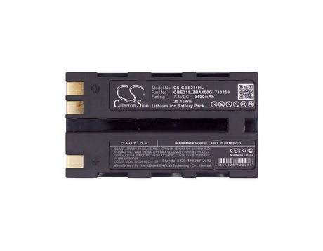 7.4V, Li-ion, 3400mAh, Equipment battery fits Leica, Geomax, 724117, Stonex R6, Zoom 20, 25.16Wh Equipment, Survey, Test Cameron Sino Technology Limited