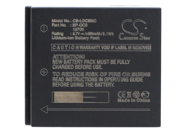 3.7V, Li-ion, 1400mAh, Camera battery fits Leica, 18706, X1, 5.18Wh Camera Cameron Sino Technology Limited (Camera)