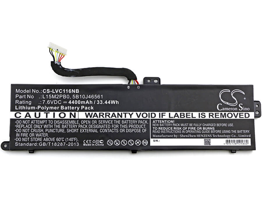 Battery For Lenovo, 100s-11iby, Chromebook 11.6 7.6v, 4400mah - 33.44wh Notebook, Laptop Cameron Sino Technology Limited   