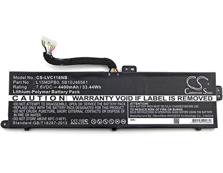 Battery For Lenovo, 100s-11iby, Chromebook 11.6 7.6v, 4400mah - 33.44wh Notebook, Laptop Cameron Sino Technology Limited   