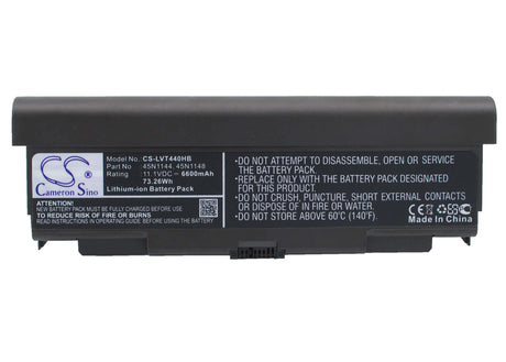 Battery For Lenovo, 20at0019cd, Thinkpad L440, Thinkpad L440 20as 11.1v, 6600mah - 73.26wh Notebook, Laptop Cameron Sino Technology Limited   