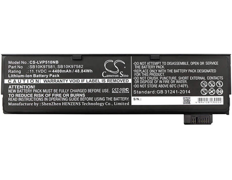 Battery For Lenovo, 20h90038cd, 20h9003acd, 20h9003bcd, 20h9a001cd, 20h9a009cd 11.1v, 4400mah - 48.84wh Notebook, Laptop Cameron Sino Technology Limited   
