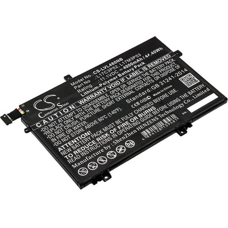 Notebook battery For Lenovo, 20ls0015uk, 20ls0016mh, 20ls001wau 11.1v, 4000mah - 44.40wh Notebook, Laptop Cameron Sino Technology Limited