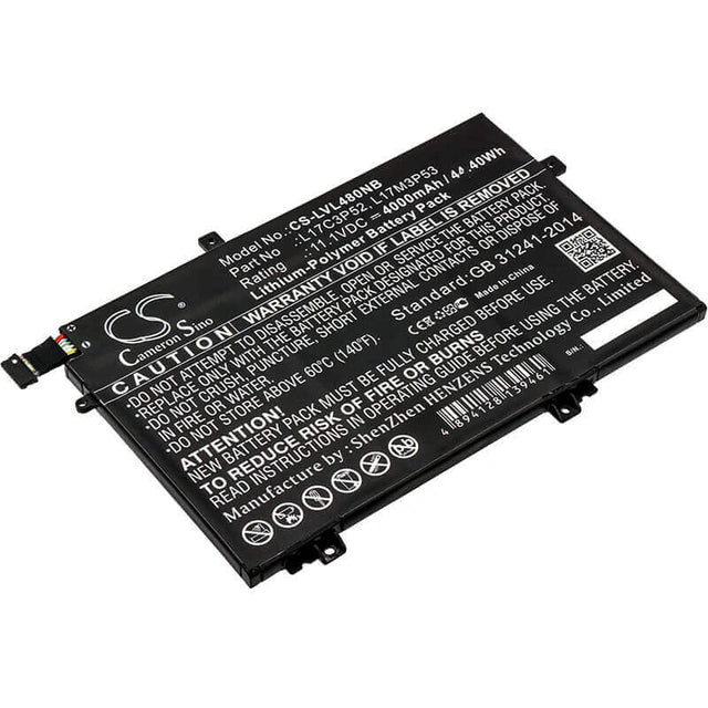 Notebook battery For Lenovo, 20ls0015uk, 20ls0016mh, 20ls001wau 11.1v, 4000mah - 44.40wh Notebook, Laptop Cameron Sino Technology Limited
