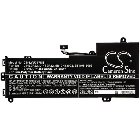 Battery For Lenovo, E31-80, E31-80 80mx0107ge, E31-80-ifi 7.6v, 4550mah - 34.58wh Notebook, Laptop Cameron Sino Technology Limited   