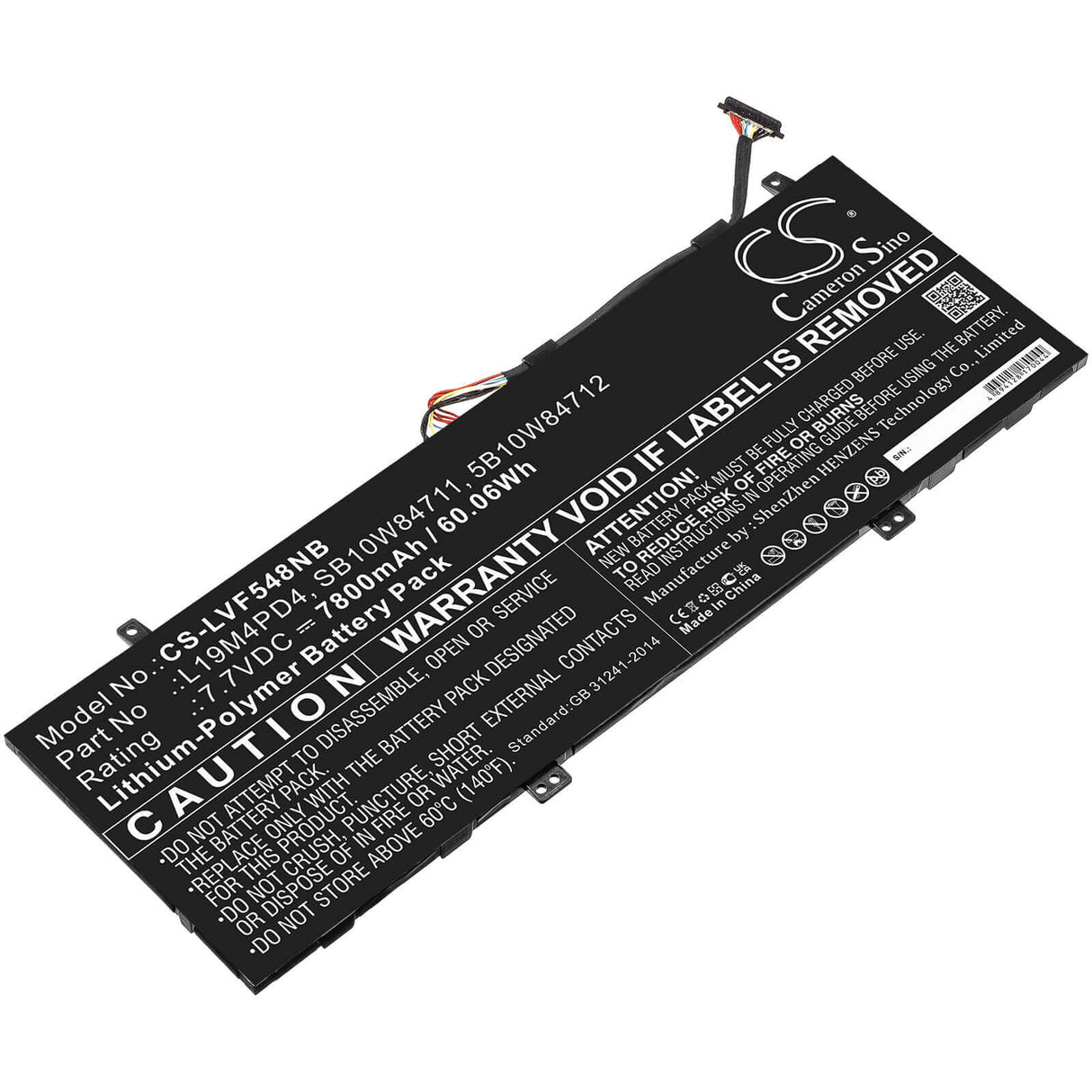 Battery For Lenovo, Flex 5g, Flex 5g-14q8cx05(81xe/82ak) 7.7v, 7800mah - 60.06wh Notebook, Laptop Cameron Sino Technology Limited   