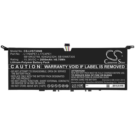 Notebook Battery For Lenovo, Ideapad 730s 13, Ideapad 730s-13iwl, Yoga S730 15.36v, 2650mah - 40.70wh Notebook, Laptop Cameron Sino Technology Limited