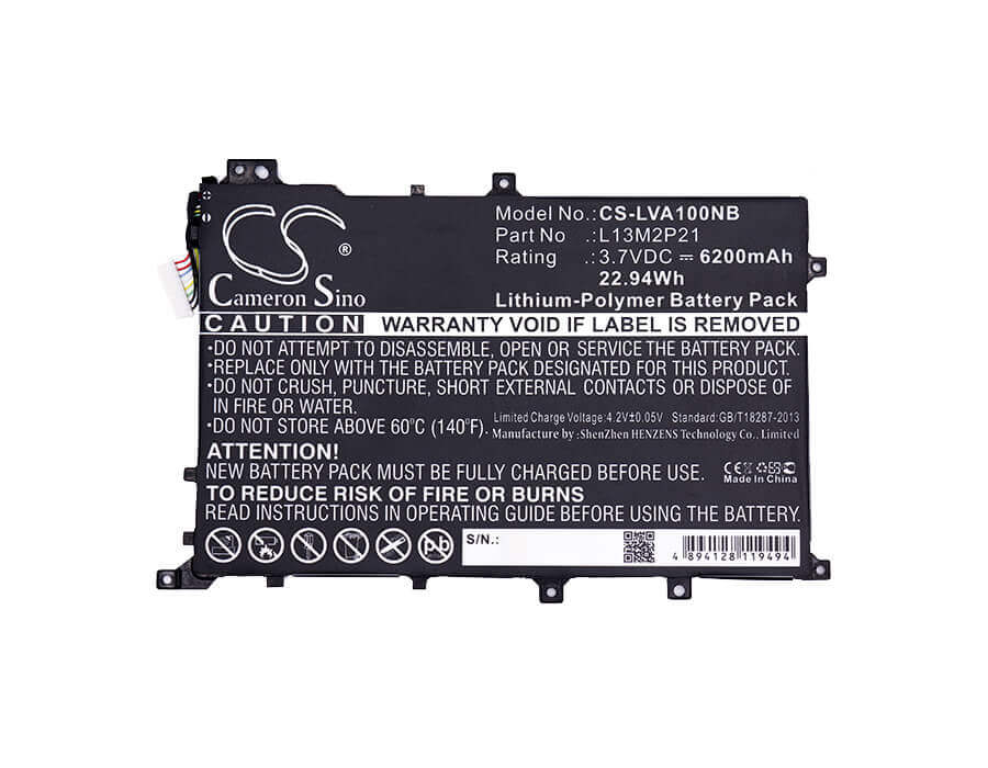 Battery For Lenovo, Ideapad A10, Ideapad A10-70 3.7v, 6200mah - 22.94wh Notebook, Laptop Cameron Sino Technology Limited   