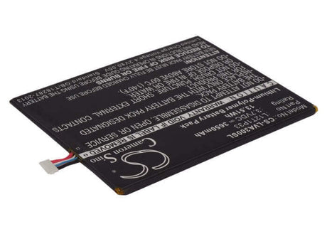 3.7V, Li-Polymer, 3650mAh, Tablet battery fits Lenovo, L12d1p31, Ideapad A1000l-f60041, Ideapad A1010, 13.51Wh Tablet Cameron Sino Technology Limited