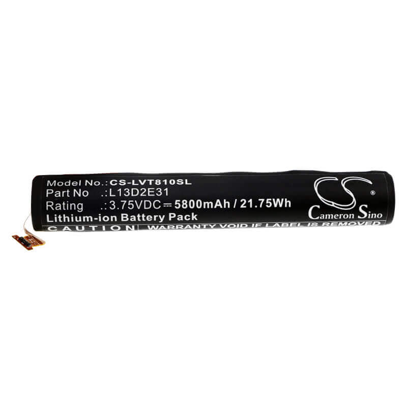 3.75V, Li-ion, 5800mAh, Tablet battery fits Lenovo, L13d2e31, Ideapad B6000, Yoga Tablet 8, 21.75Wh Tablet Cameron Sino Technology Limited