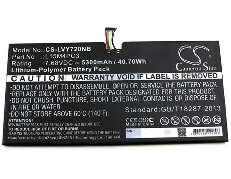 Battery For Lenovo, Ideapad Miix 720, Miix 5 Pro 7.68v, 5300mah - 40.70wh Notebook, Laptop Cameron Sino Technology Limited   