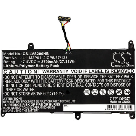 Battery For Lenovo, Ideapad S200, Ideapad S206 7.4v, 3700mah - 27.38wh Notebook, Laptop Cameron Sino Technology Limited (Suspended)   