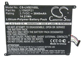 3.7V, Li-Polymer, 3840mAh, Tablet battery fits Lenovo, 1icp04/45/107-2, Ideapad S2007, Ideapad S2007a, 14.21Wh Tablet Cameron Sino Technology Limited (Suspended)