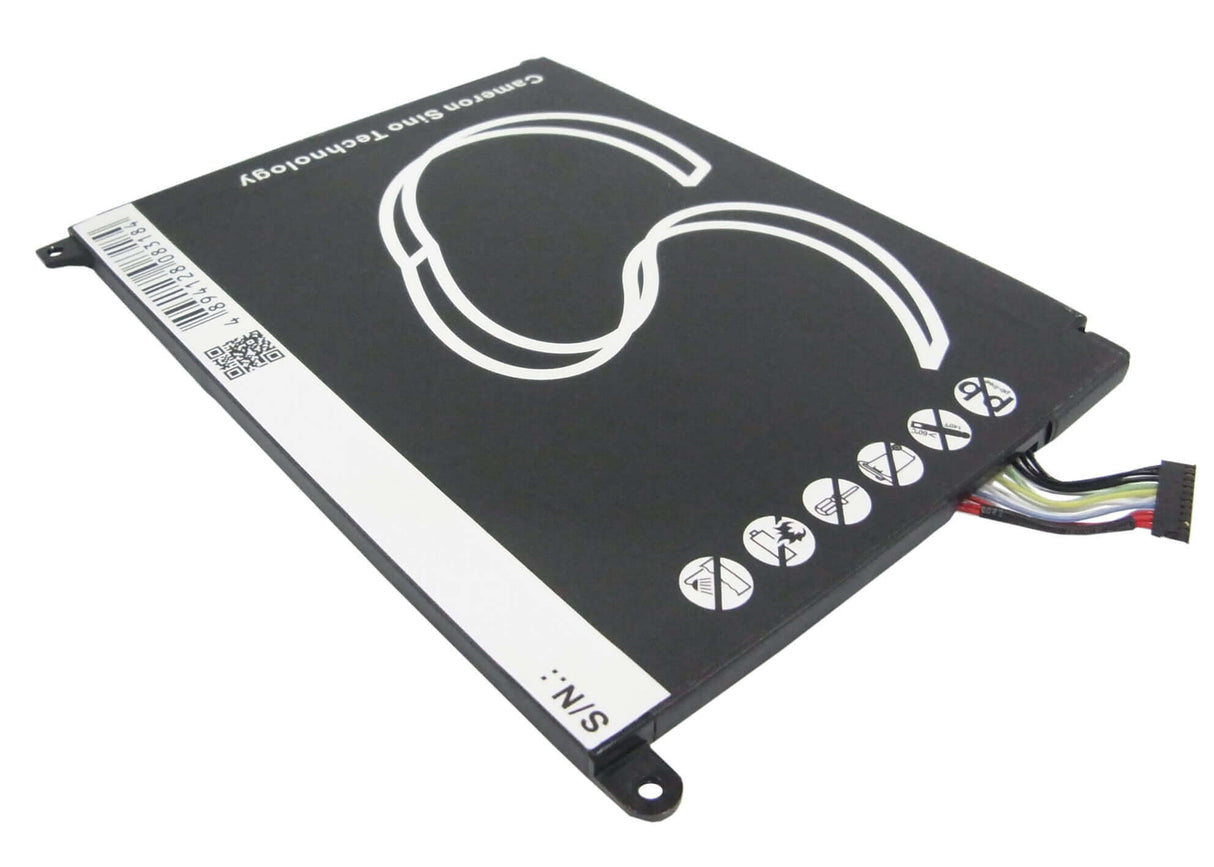 3.7V, Li-Polymer, 3840mAh, Tablet battery fits Lenovo, 1icp04/45/107-2, Ideapad S2007, Ideapad S2007a, 14.21Wh Tablet Cameron Sino Technology Limited (Suspended)
