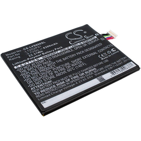 3.7V, Li-Polymer, 6300mAh, Tablet battery fits Lenovo, L11c2p31, Ideapad S2110a, Ideatab S2110, 23.31Wh Tablet Cameron Sino Technology Limited