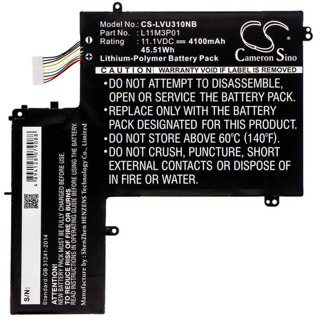 Battery For Lenovo, Ideapad U310, Ideapad U310 4375, Ideapad U310 4375 43752cu 11.1v, 4100mah - 45.51wh Notebook, Laptop Cameron Sino Technology Limited   