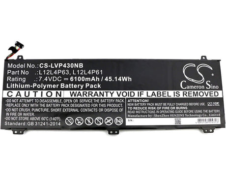 Battery For Lenovo, Ideapad U330p, Ideapad U330t, U330 Touch 7.4v, 6100mah - 45.14wh Notebook, Laptop Cameron Sino Technology Limited   