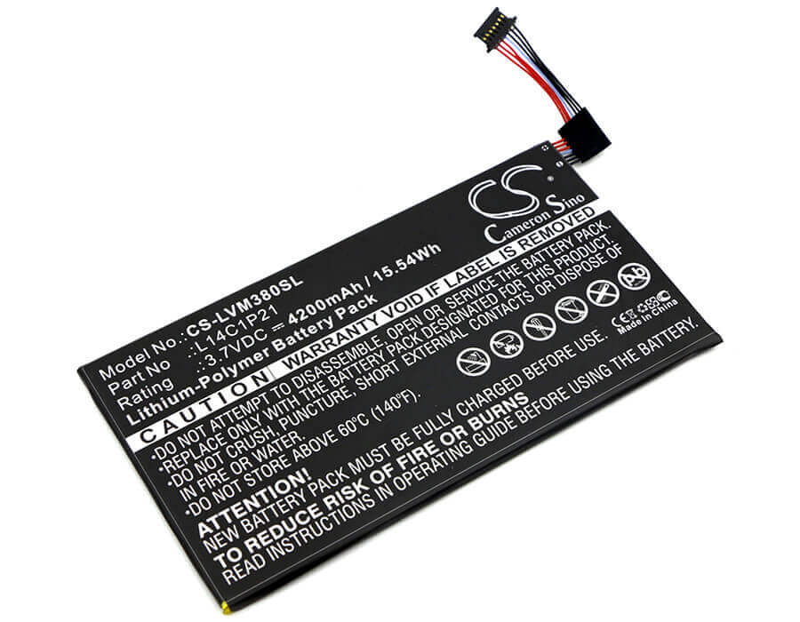 3.7V, Li-Polymer, 4200mAh, Tablet battery fits Lenovo, L14c1p21, Ideatab Miix 3, Miix3-830, 15.54Wh Tablet Cameron Sino Technology Limited