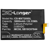 3.85V, Li-Polymer, 5800mAh, SmartPhone battery fits Lenovo, Motorola, Mc50, K12 Pro, K12 Pro 2020, 22.33Wh Mobile, SmartPhone Cameron Sino Technology Limited (Smartphone)
