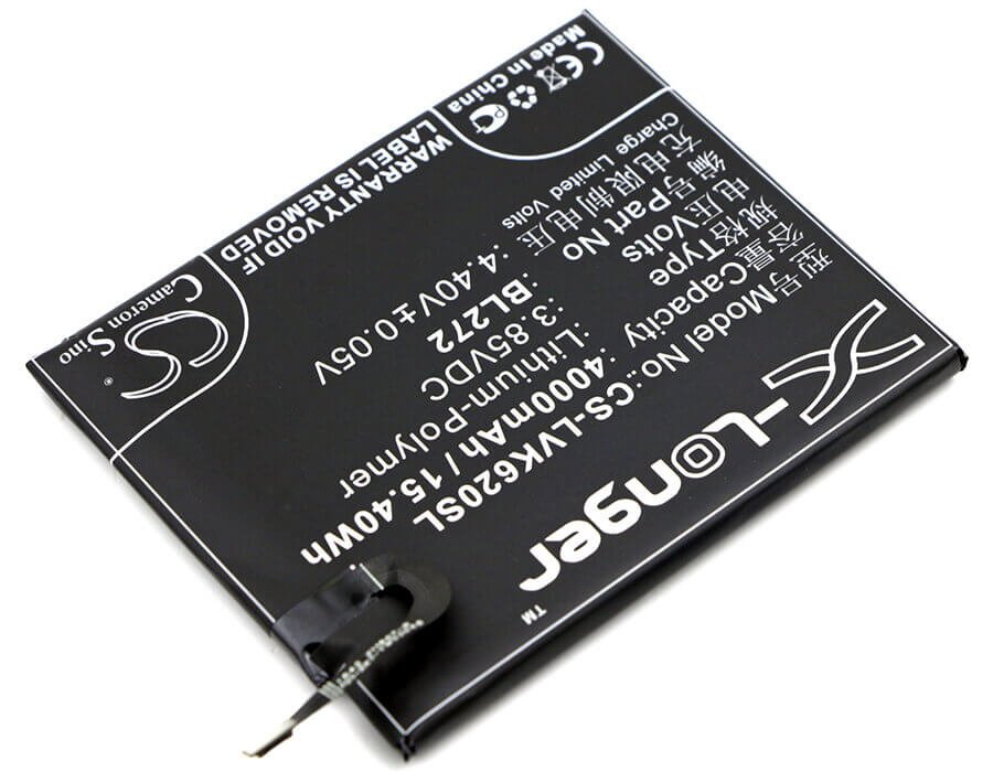 3.85V, Li-Polymer, 4000mAh, SmartPhone battery fits Lenovo, Bl272, K33a42, Vibe K6 Power, 15.4Wh Mobile, SmartPhone Cameron Sino Technology Limited (Smartphone)