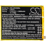 3.85V, Li-Polymer, 2900mAh, SmartPhone battery fits Lenovo, Lb003, K350t, K5, 11.17Wh Mobile, SmartPhone Cameron Sino Technology Limited (Smartphone)
