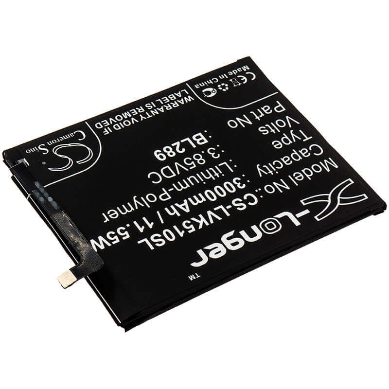 3.85V, Li-Polymer, 3000mAh, SmartPhone battery fits Lenovo, Bl289, K5 Play, L38021, 11.55Wh Mobile, SmartPhone Cameron Sino Technology Limited (Smartphone)