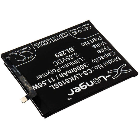 3.85V, Li-Polymer, 3000mAh, SmartPhone battery fits Lenovo, Bl289, K5 Play, L38021, 11.55Wh Mobile, SmartPhone Cameron Sino Technology Limited (Smartphone)