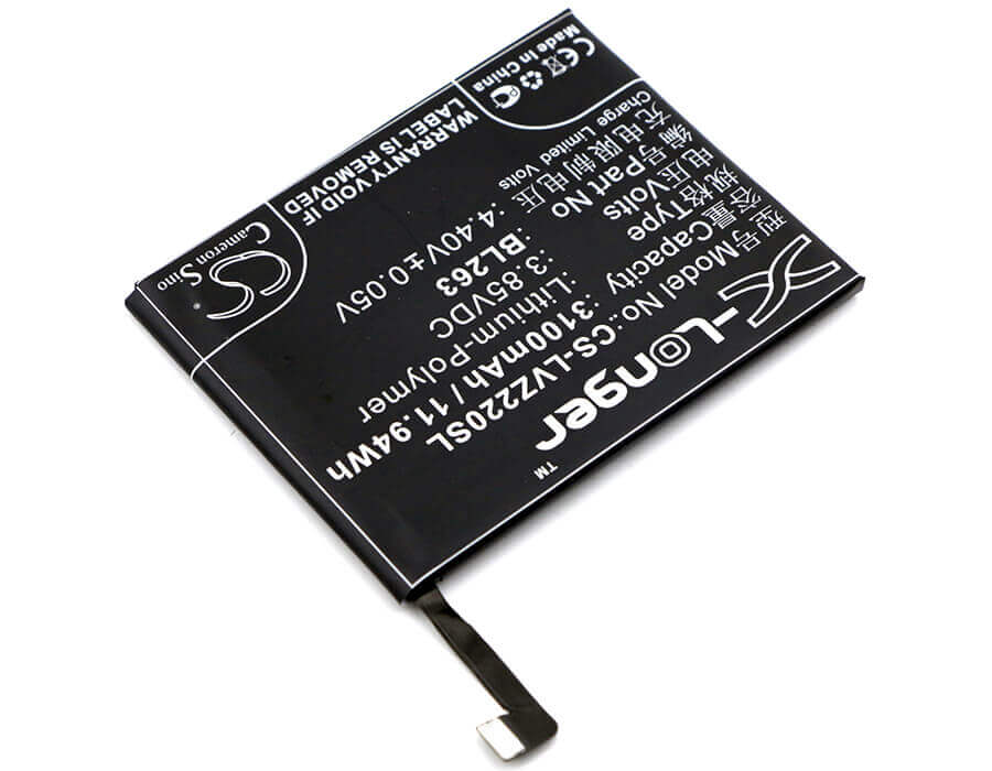 3.85V, Li-Polymer, 3100mAh, SmartPhone battery fits Lenovo, Zuk, Bl263, K80m, K920, 11.94Wh Mobile, SmartPhone Cameron Sino Technology Limited (Smartphone)