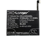 3.85V, Li-Polymer, 3100mAh, SmartPhone battery fits Lenovo, Zuk, Bl263, K80m, K920, 11.94Wh Mobile, SmartPhone Cameron Sino Technology Limited (Smartphone)