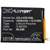 3.85V, Li-Polymer, 3250mAh, SmartPhone battery fits Lenovo, Bl299, L78071, Z5s, 12.51Wh Mobile, SmartPhone Cameron Sino Technology Limited (Smartphone)