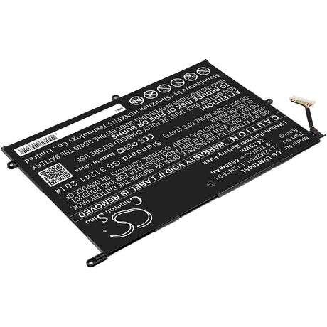 3.75V, Li-Polymer, 6600mAh, Tablet battery fits Lenovo, 121500184, Miix 10, Thinkpad Tablet 2 3679 - 10.1, 24.75Wh Tablet Cameron Sino Technology Limited