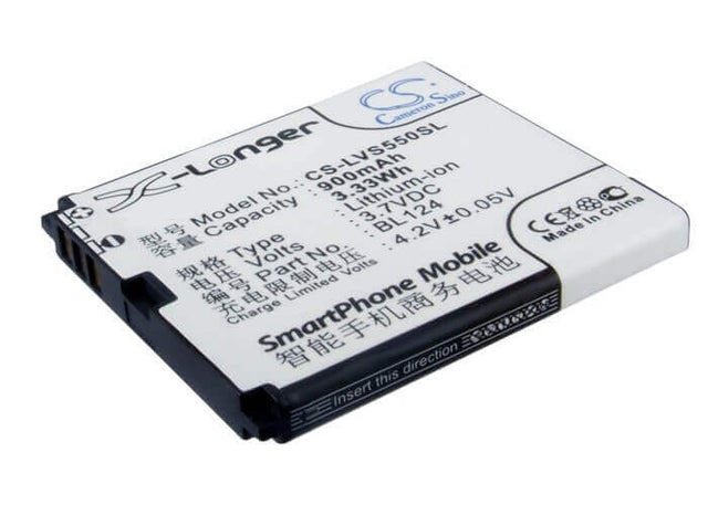 3.7V, Li-ion, 900mAh, SmartPhone battery fits Lenovo, Bl124, P50, S550, 3.33Wh Mobile, SmartPhone Cameron Sino Technology Limited (Suspended)