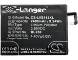 3.85V, Li-Polymer, 2400mAh, SmartPhone battery fits Lenovo, Bl250, S1a40, S1a40 Dual Sim Td-lte, 9.24Wh Mobile, SmartPhone Cameron Sino Technology Limited (Smartphone)