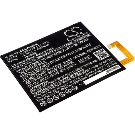 3.8V, Li-Polymer, 4200mAh, Tablet battery fits Lenovo, L13d1p32, Tab 2 A8-50, Tab 2 A8-50f, 15.96Wh Tablet Cameron Sino Technology Limited