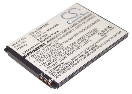 3.7V, Li-ion, 1000mAh, SmartPhone battery fits Lenovo, Bl125, A910, P650wg, 3.7Wh Mobile, SmartPhone Cameron Sino Technology Limited (Smartphone)