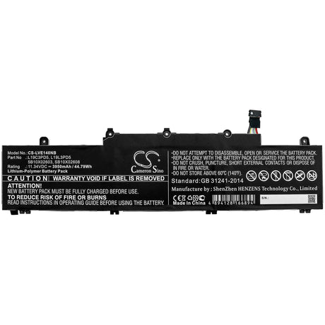 Battery For Lenovo, Thinkpad E14 Gen 2, Thinkpad E14 Gen2-20ta000dge, Thinkpad E15 Gen 2 11.34v, 3950mah - 44.79wh Notebook, Laptop Cameron Sino Technology Limited   