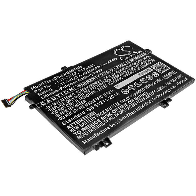 Notebook Battery For Lenovo, Thinkpad E485, Thinkpad E485-20ku000nge, 01av445 11.1v, 4000mah - 44.40wh Notebook, Laptop Cameron Sino Technology Limited