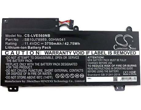 Battery For Lenovo Thinkpad E560p, Thinkpad S5, Thinkpad S5 20g4a000cd 11.4v, 3750mah - 42.75wh Notebook, Laptop Cameron Sino Technology Limited (Suspended)