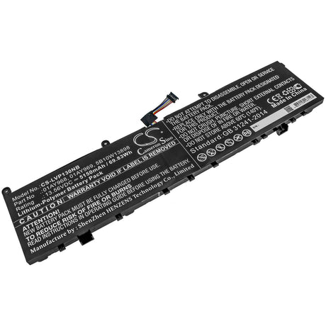 Notebook Battery For Lenovo, Thinkpad P1, Thinkpad P1 (20md0001ge), 13.56v, 5150mah - 69.83wh Notebook, Laptop Cameron Sino Technology Limited